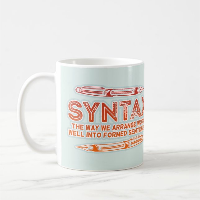 Taza De Café Sintaxis Gramática Grammar (Izquierda)