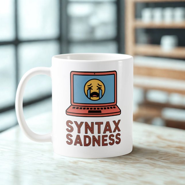 Taza De Café Sintaxis tristeza | Diseño de quema de codificació (Subido por el creador)