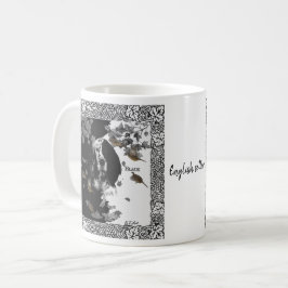 Taza De Café Sintetizador de inglés blanco y negro