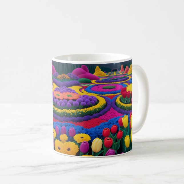 Taza De Café Sip en Bloom - Jardín floral (Anverso derecho)
