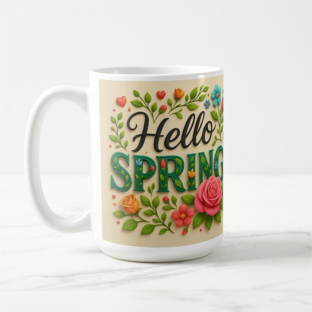 Taza De Café Sip en primavera - "Hello Spring" (Izquierda)