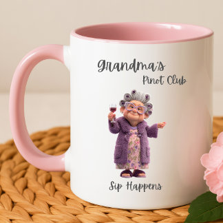 Taza de café Sip Happens – Club de Pinot de la Abu