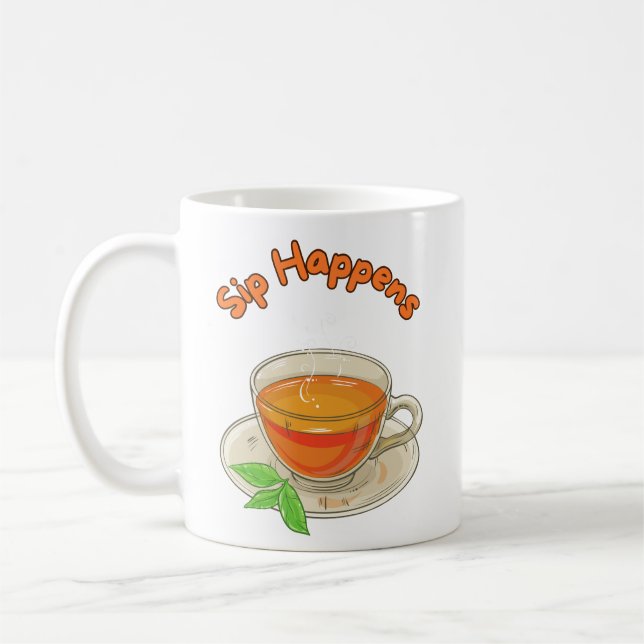Taza De Café Sip Happens - Tea lovers  (Izquierda)