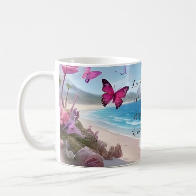 Taza De Café “Sip Into Summer Serenity” or “r (Izquierda)