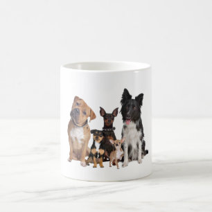 Taza De Café Sip, sonrisa, repetir - Perro lindo Pegatina Mug p