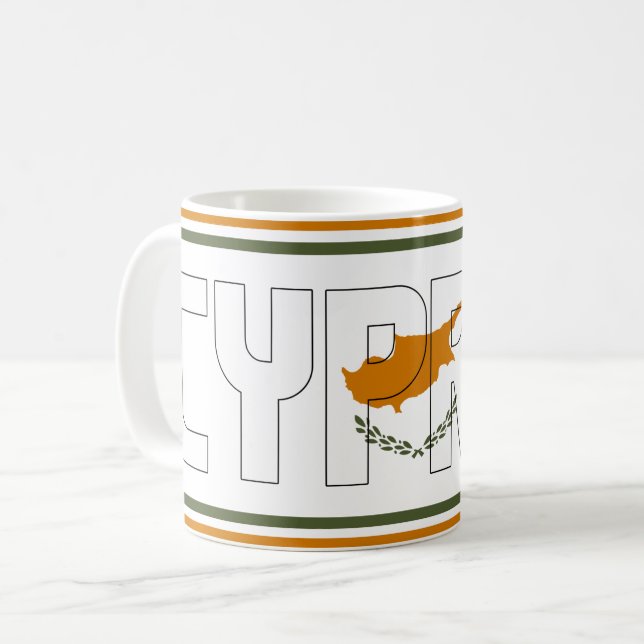 Taza De Café Sippin' con Cyprus Patriotic (Anverso izquierdo)