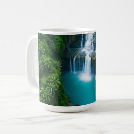 Taza De Café "Sips by the Falls - Cascada tropical