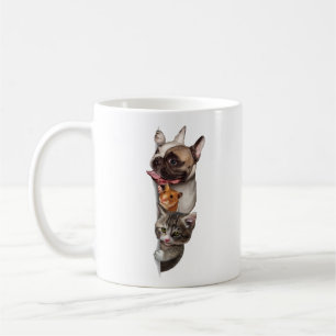 Taza De Café Sips y Pegatinas - Mug de vibraciones gatas puras