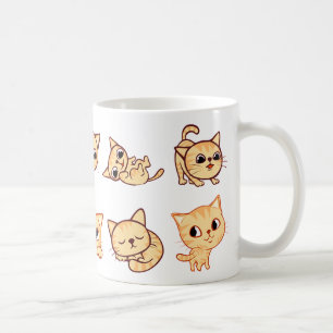 Taza De Café Sips y Pegatinas - Mug de vibraciones gatas puras