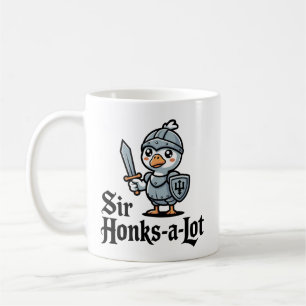Taza De Café Sir Honks-A-Lot Ganso Caballero Divertido