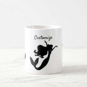 Taza De Café Sirena a bordo de Thunder_Cove en blanco y negro