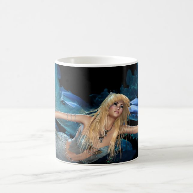 Taza De Café Sirena azul oceánica (Centro)