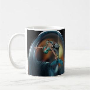 Taza De Café Sirena Cuidada Bañándose Jugamente