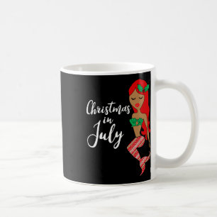 Taza De Café Sirena de Navidad en Julio