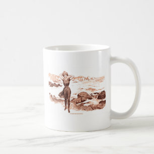 Taza De Café Sirena de playa Gibson Girl vintage Belleza de bañ