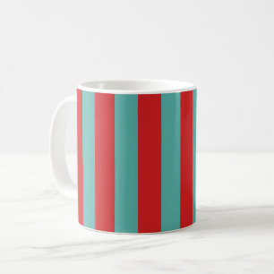 Taza De Café Sirena de rayas vibrantes de buzón