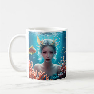 Taza De Café Sirena Hermosa Bajo el Agua