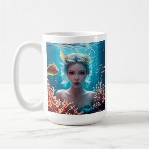 Taza De Café Sirena Hermosa Bajo el Agua