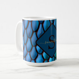 Taza De Café Sirena iridiscente cuela a Dragon Scales Fantasmas