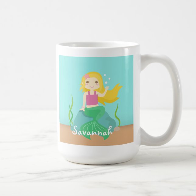 Taza De Café Sirena linda y hermosa para debajo del mar (Derecha)