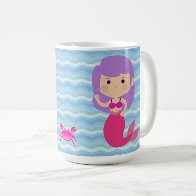 Taza De Café Sirena Morada (Anverso derecho)