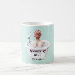 Taza De Café Sirena Rubio Fresa en Bañera