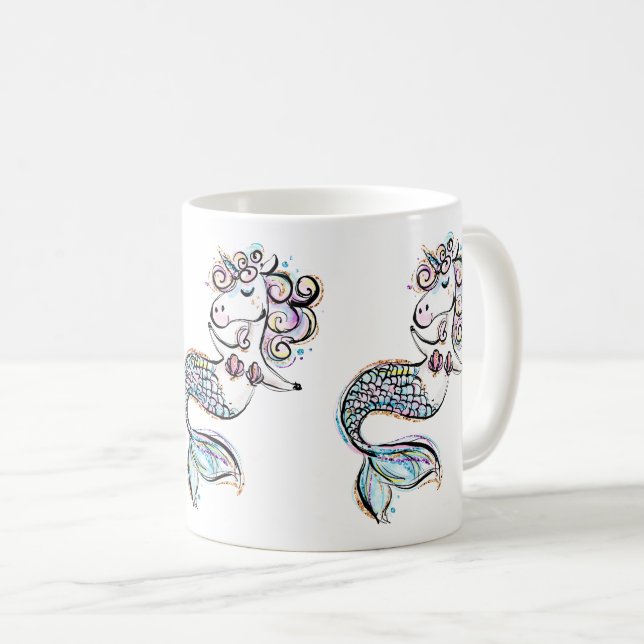 Taza De Café Sirena Unicornio (Anverso derecho)