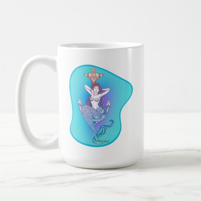 Taza De Café Sirena y ancla (Izquierda)