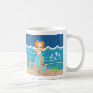 Taza De Café Sirena y delfines en la fiesta de cumpleaños del m