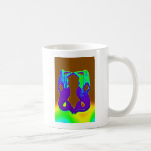 Taza De Café sirenas moradas gemelas