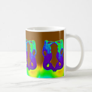 Taza De Café sirenas púrpuras/verdes
