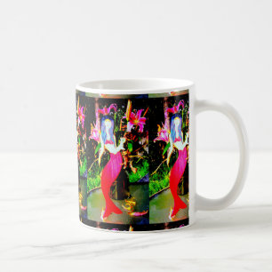 Taza De Café sirenas rojas de fiesta