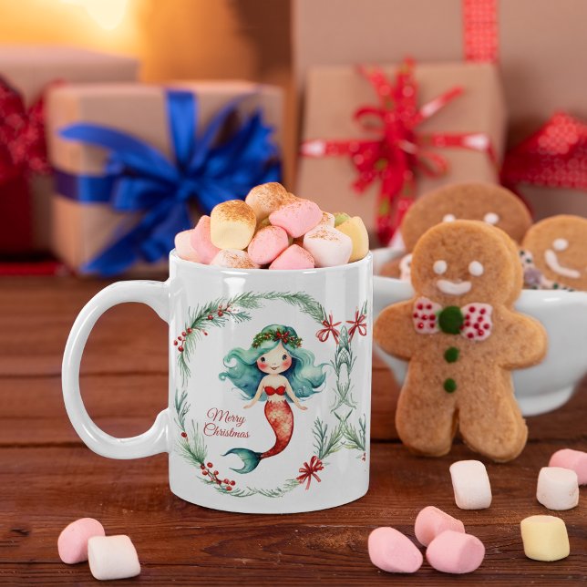 Taza De Café Sirenita de Navidades Cuidados (Subido por el creador)
