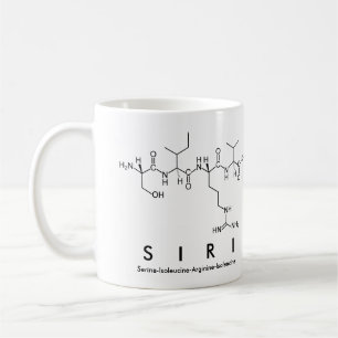 Taza De Café Siri peptide name mug