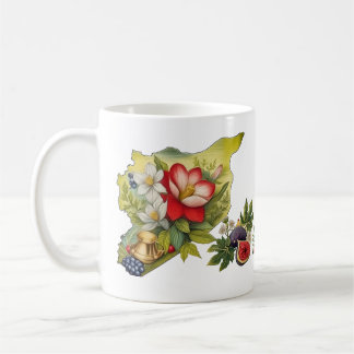 Taza De Café Siria (Mapa de las Flores) خ Botánica ط・س・・・Coffee