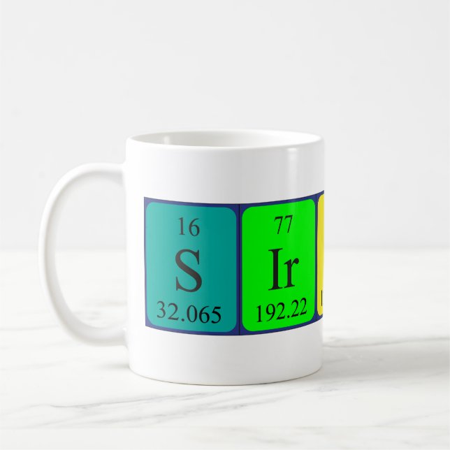 Taza De Café Sirius nombre de tabla periódica mug 2 (Izquierda)