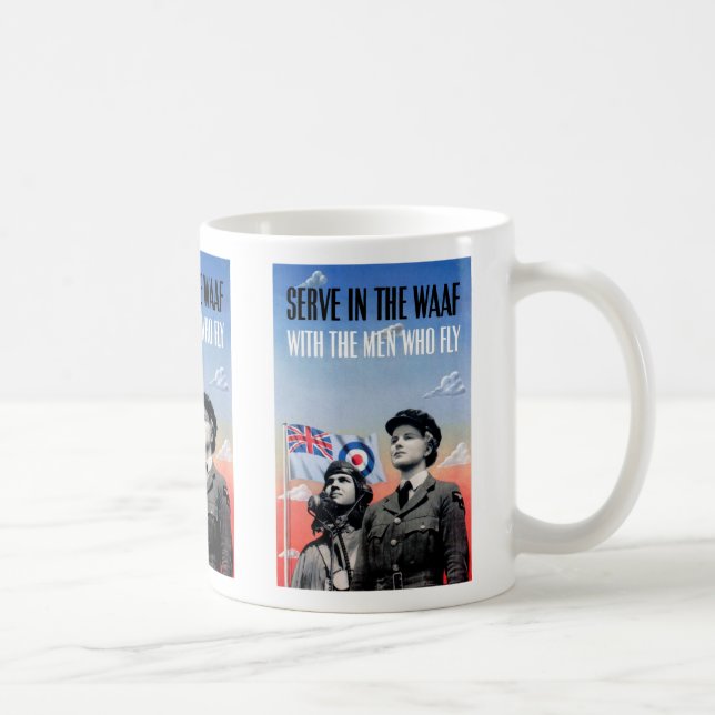 Taza De Café Sirva en el ~ de WAAF con los hombres que vuelan (Derecha)