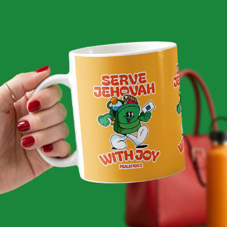 Taza De Café Sirve a Jehová con Regocijo – Salmo 100:2