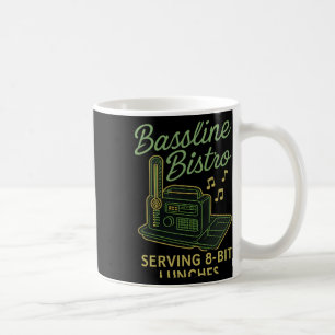 Taza De Café Sirviendo almuerzos de 8 bits Retro Neon Gamer Nov