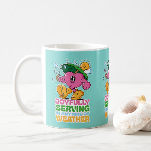 Taza De Café Sirviendo con alegría en cualquier tipo de clima