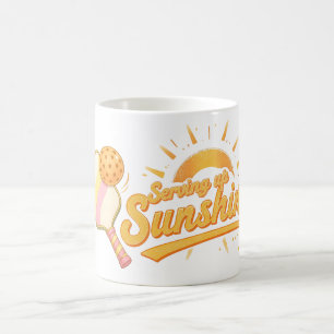 Taza De Café Sirviendo Sol Vida de Pickleball Pastel Soleado