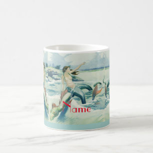Taza De Café Sirviente de serpiente de sirviente de la sirena T