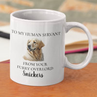Sirviente Humano Perro Golden Retriever Divertido 