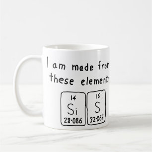 Taza De Café Sis periódica table name mug