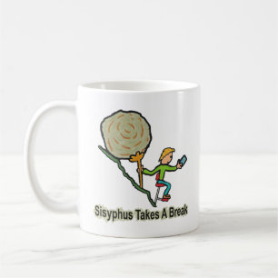 Taza De Café Sísifo Se Toma Un Descanso