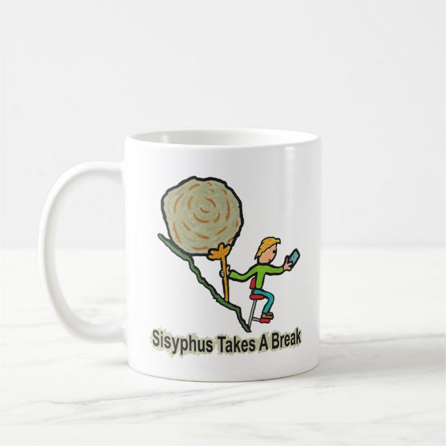 Taza De Café Sísifo Se Toma Un Descanso (Izquierda)