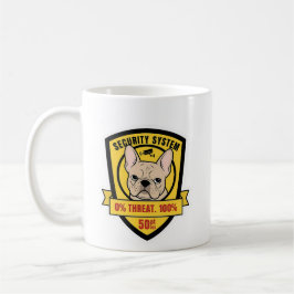 Taza De Café Sistema de Seguridad Divertido Perro Francés Mamá 