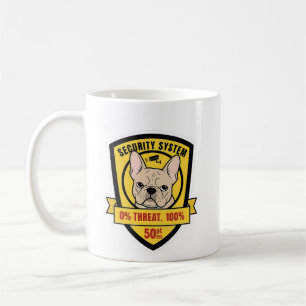 Taza De Café Sistema de Seguridad Divertido Perro Francés Mamá