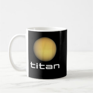 Taza De Café Sistema solar Astronomía espacial Saturn Moon Tita