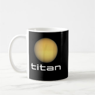 Taza De Café Sistema solar Astronomía espacial Saturn Moon Tita